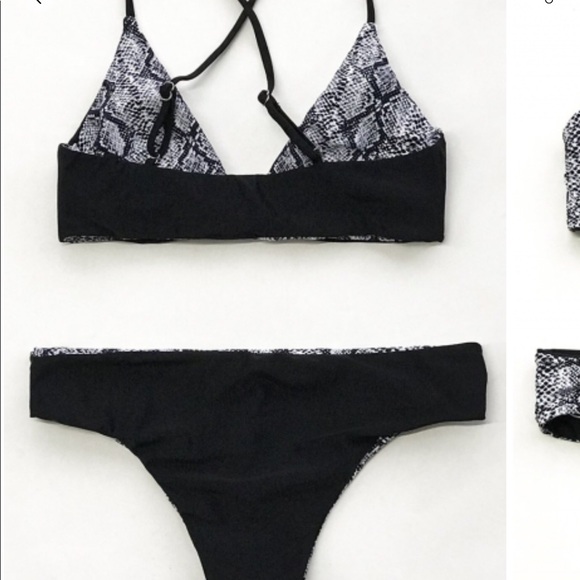 NWT Snake Print Reversible Bikini - Picture 4 of 4